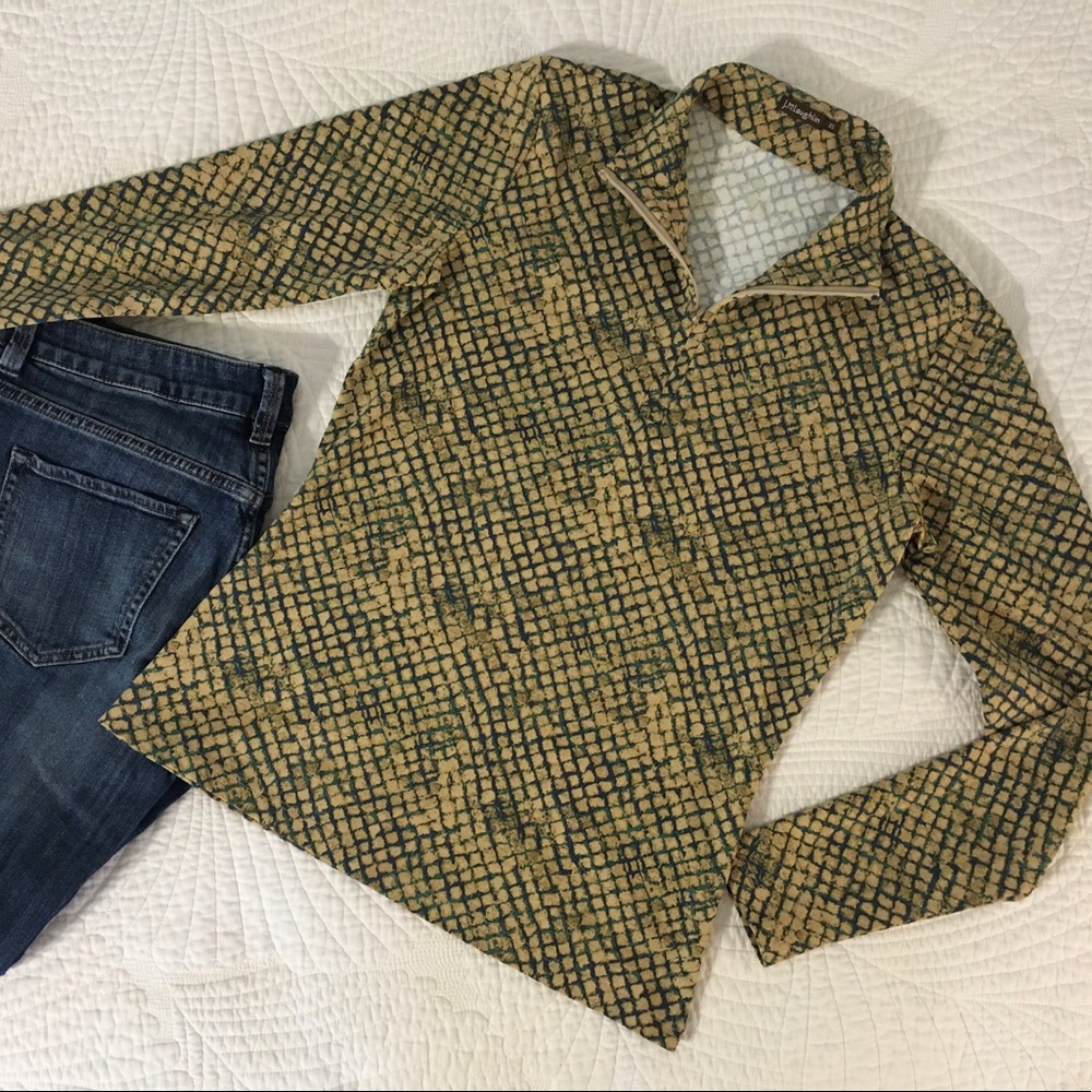 J. McLaughlin Signature Tee with Zip Neck